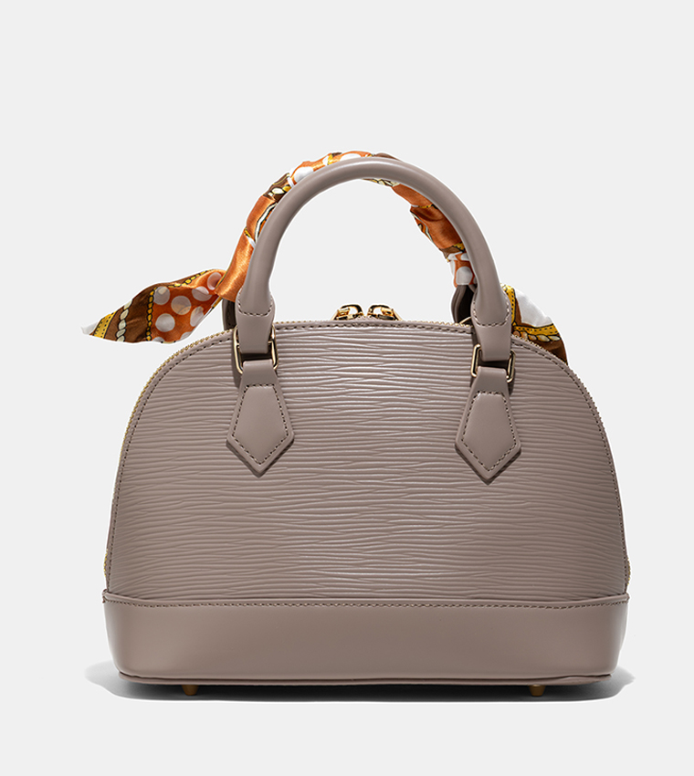 شنطة ساتشل كارلا بنقشة بارزة بوشاح 