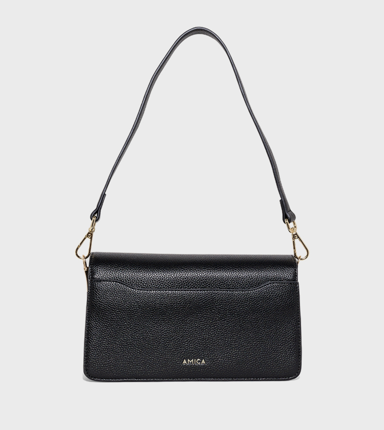 AMI Textured Shoulder Bag