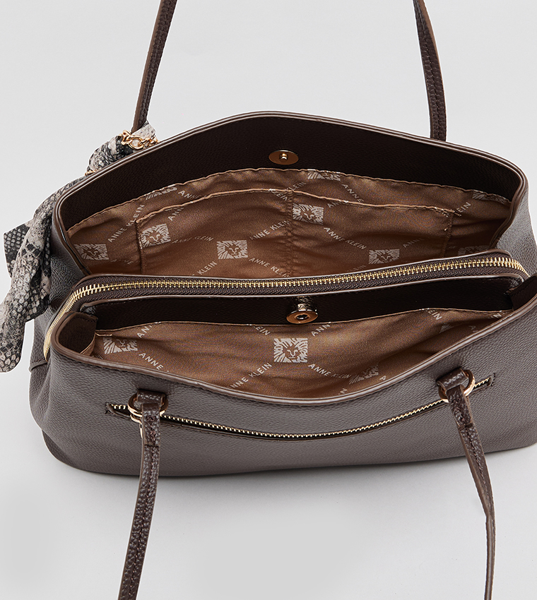 Scarf Detail Shoulder Bag