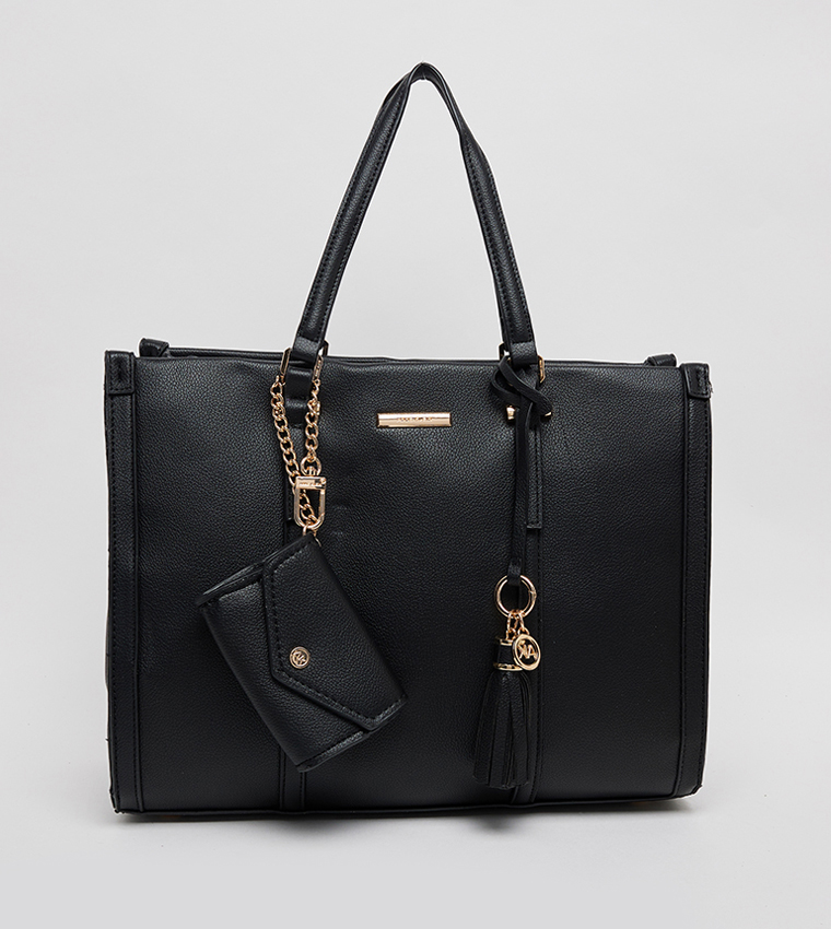 Textured Tote Bag Set