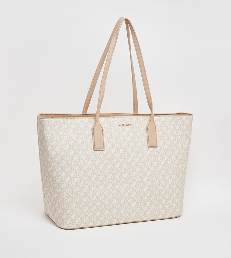 Textured Tote Bag with Coin Pouch