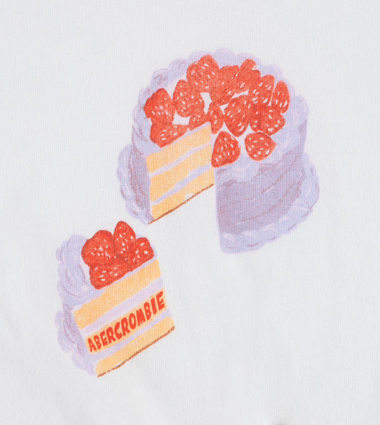 Cake Print Side Knot T-Shirt