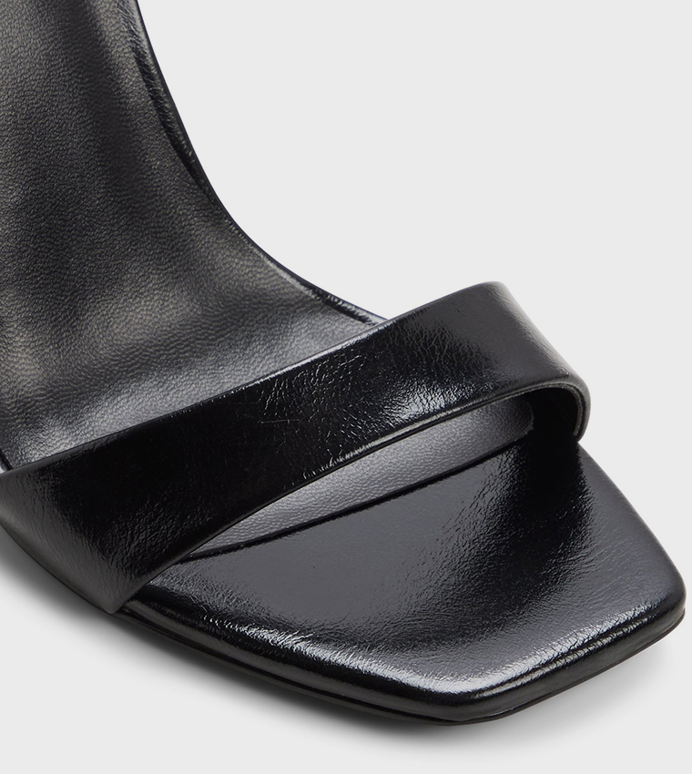 ANDRAYA Square Toe Stiletto Heel Sandals