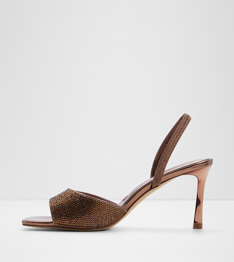 ANDYA Embellished Open Toe Heel Sandals