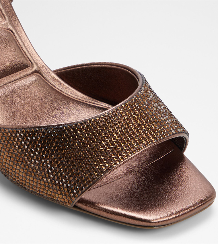 ANDYA Embellished Open Toe Heel Sandals