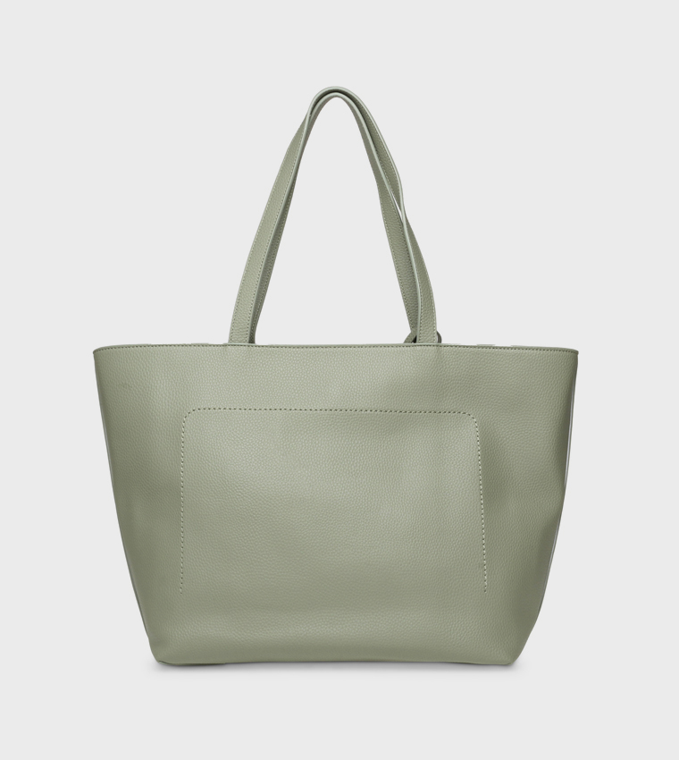 Textured Shoulder Bag with Purse