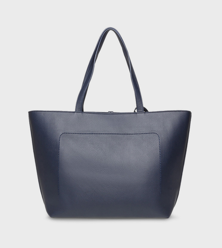 Textured Shoulder Bag with Purse