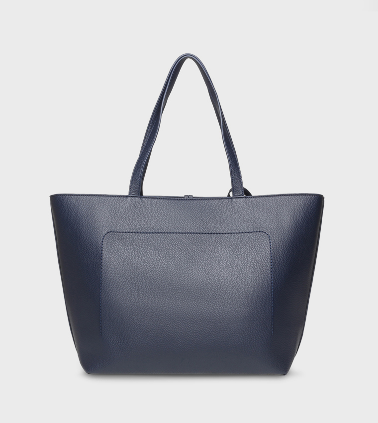 Textured Shoulder Bag with Purse