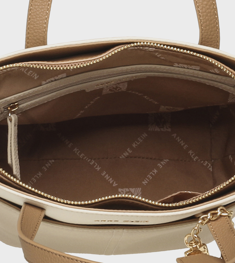 Color Block Shoulder Bag with Purse