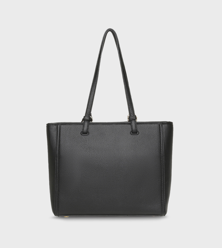 KELCE-A Textured Scarf Detail Shoulder Bag