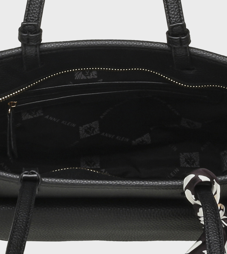 KELCE-A Textured Scarf Detail Shoulder Bag