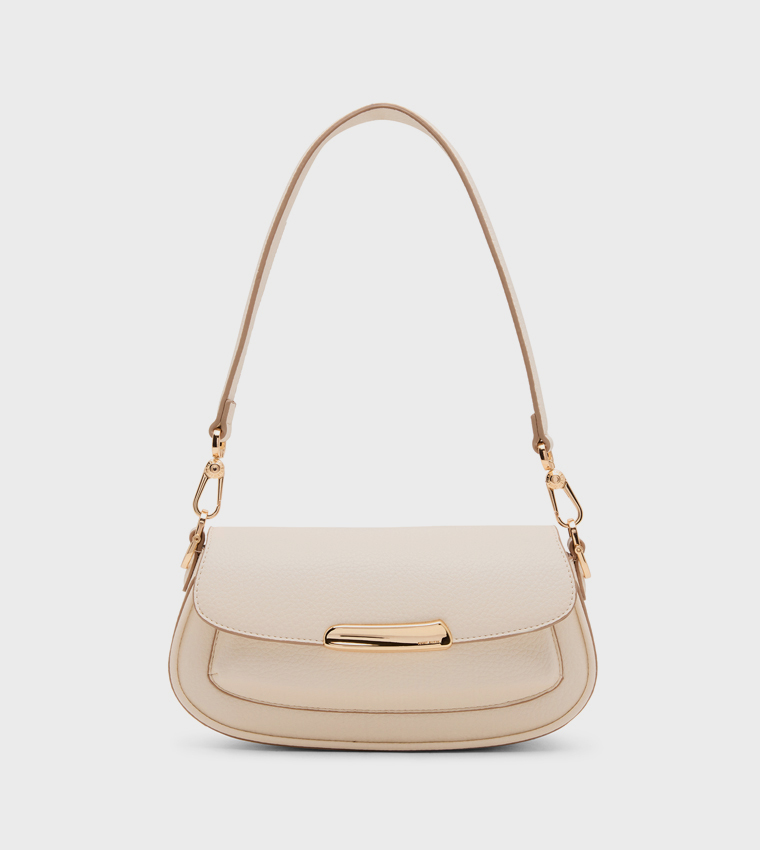 Textured Flap Shoulder Bag