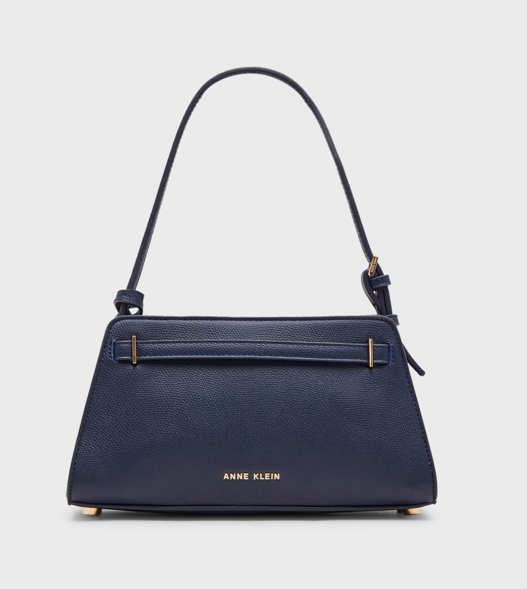 Textured Zippered Shoulder Bag