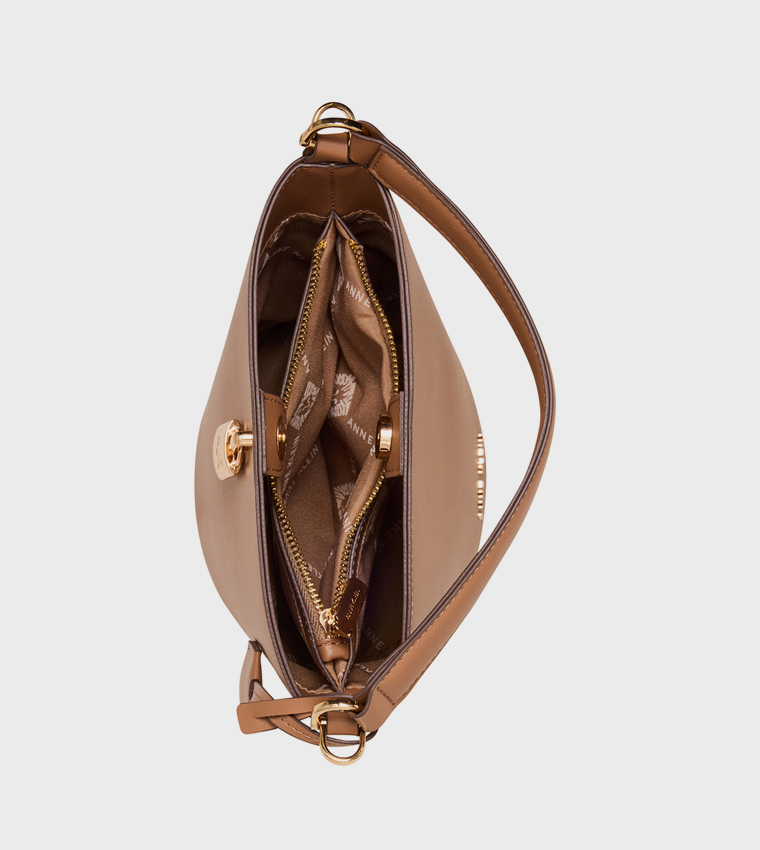 Textured Snap Closure Bucket Bag