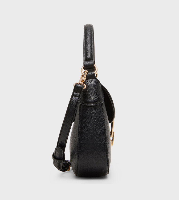 Textured Metal Detail Handheld Bag