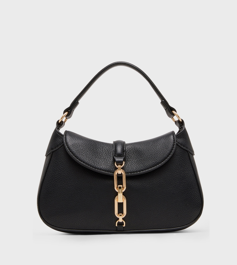 Textured Metal Detail Handheld Bag