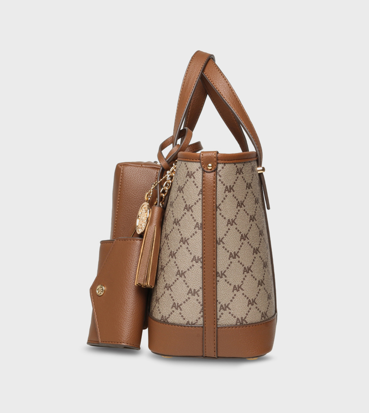 Monogram Patterned Tote Bag