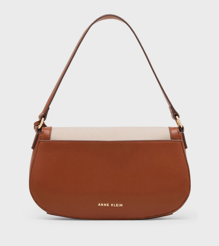 Color Block Flap Shoulder Bag