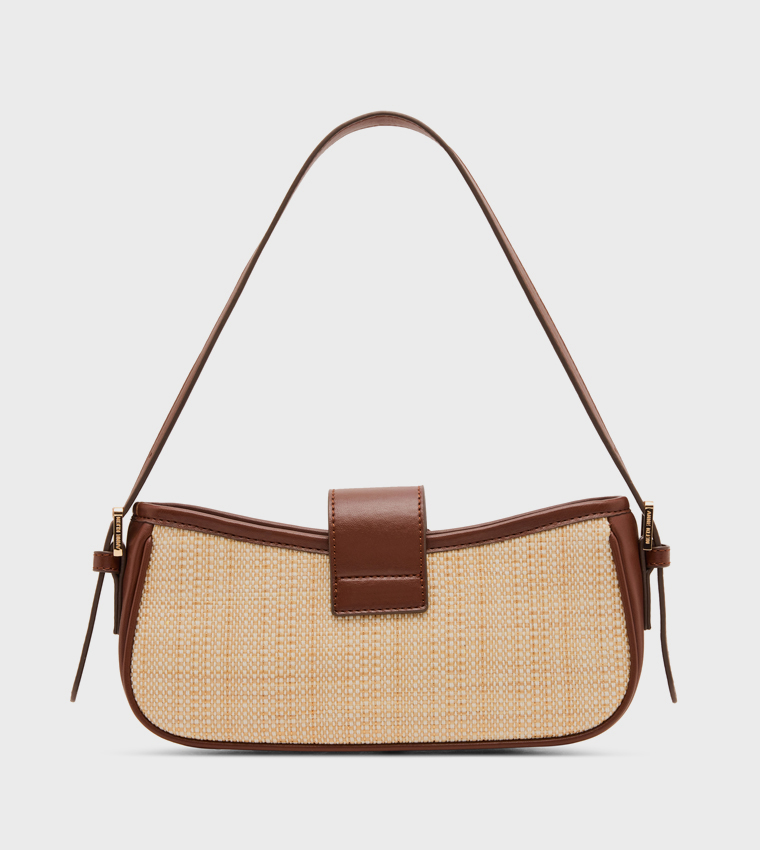 Floral Appliqued Shoulder Bag