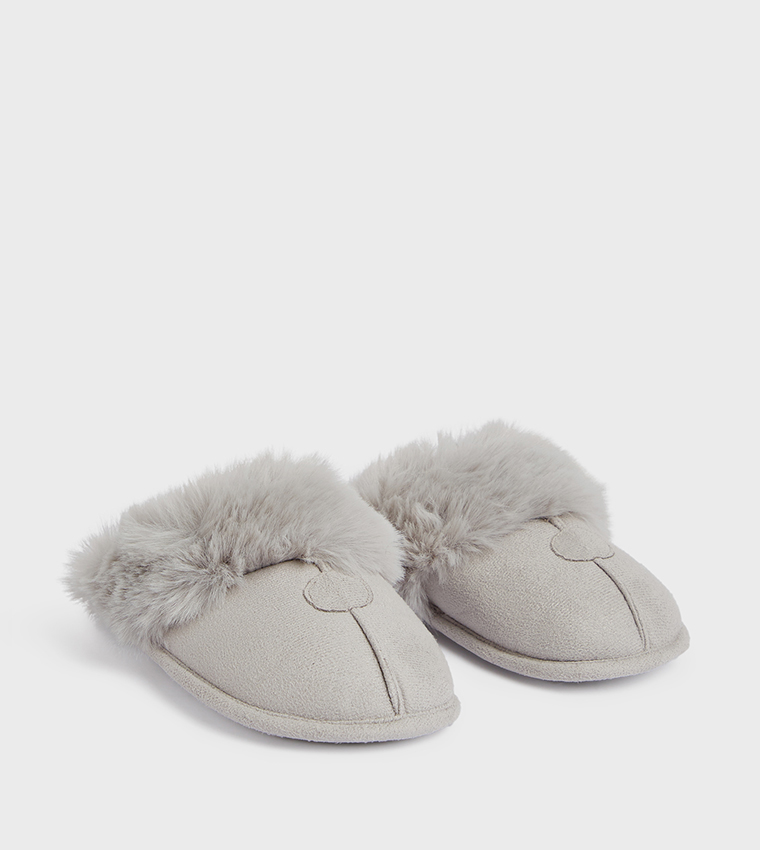 Fur Lined Bedroom Slippers