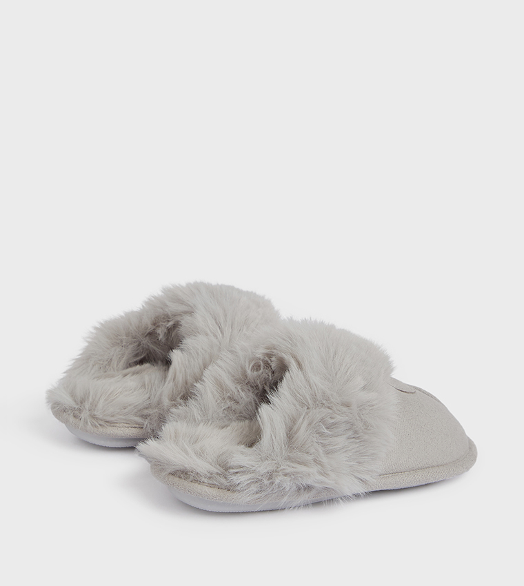 Fur Lined Bedroom Slippers
