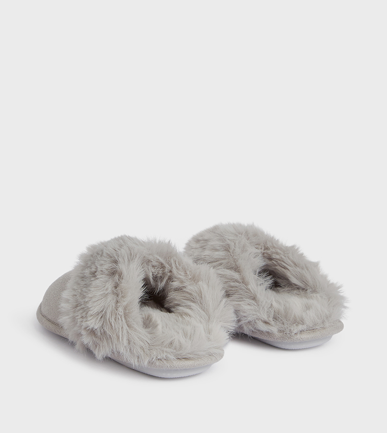 Fur Lined Bedroom Slippers