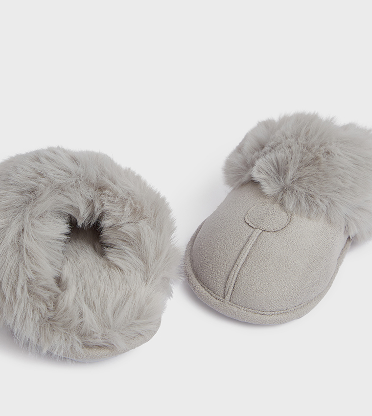 Fur Lined Bedroom Slippers