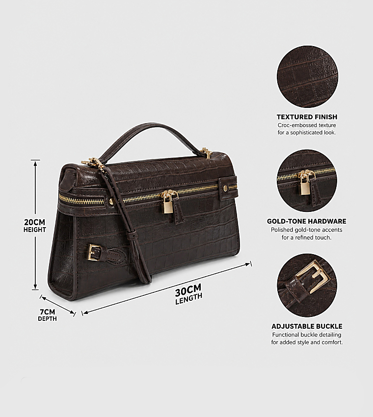 DECLARATIONS Textured Top Handle Bag