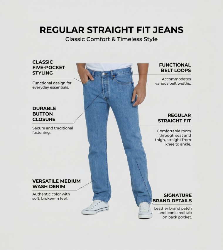 Regular Straight Fit Jeans