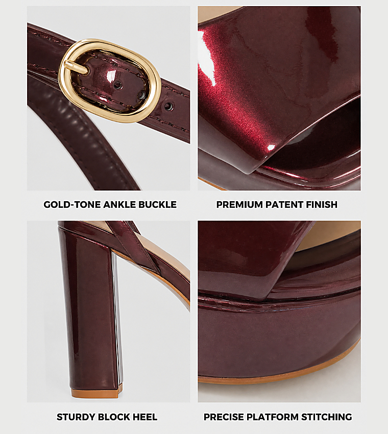 Dune London  Heels - Burgundy Heels