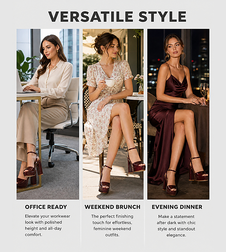 Dune London  Heels - Burgundy Heels