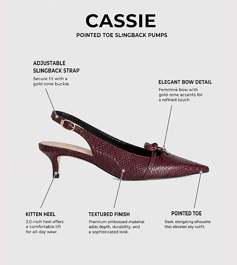 CASSIE Pointed Toe Slingback Pumps