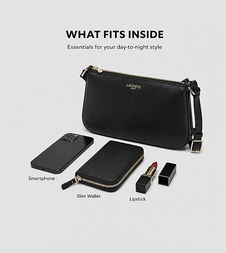 لاكوست  كروس  - أسود Cross Body Bags