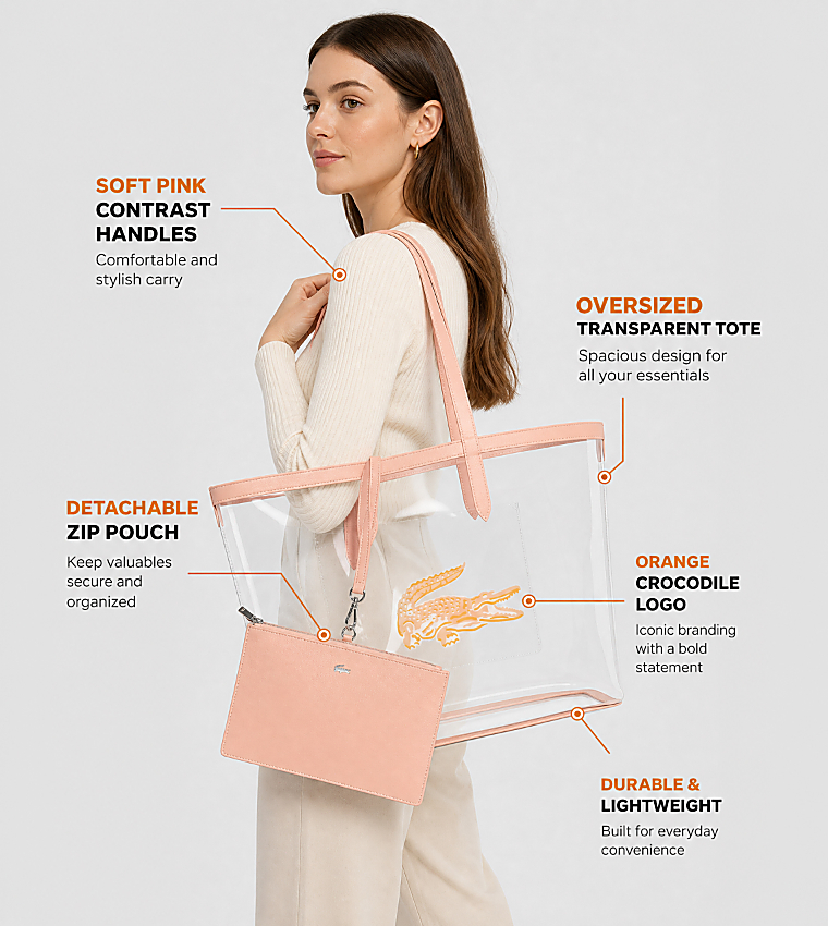 Logo Printed Zip Tote Bag