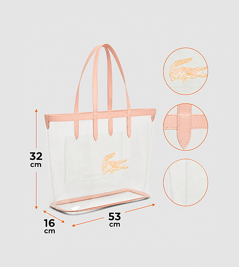 Logo Printed Zip Tote Bag