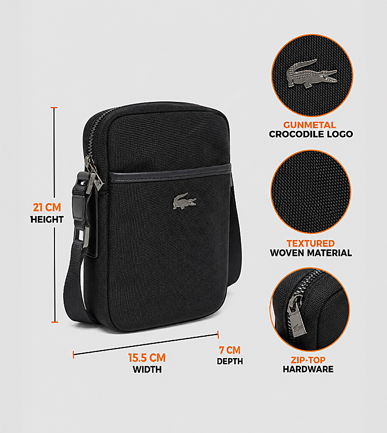 لاكوست  حقائب خصر - أسود Cross Body & Sling Bags