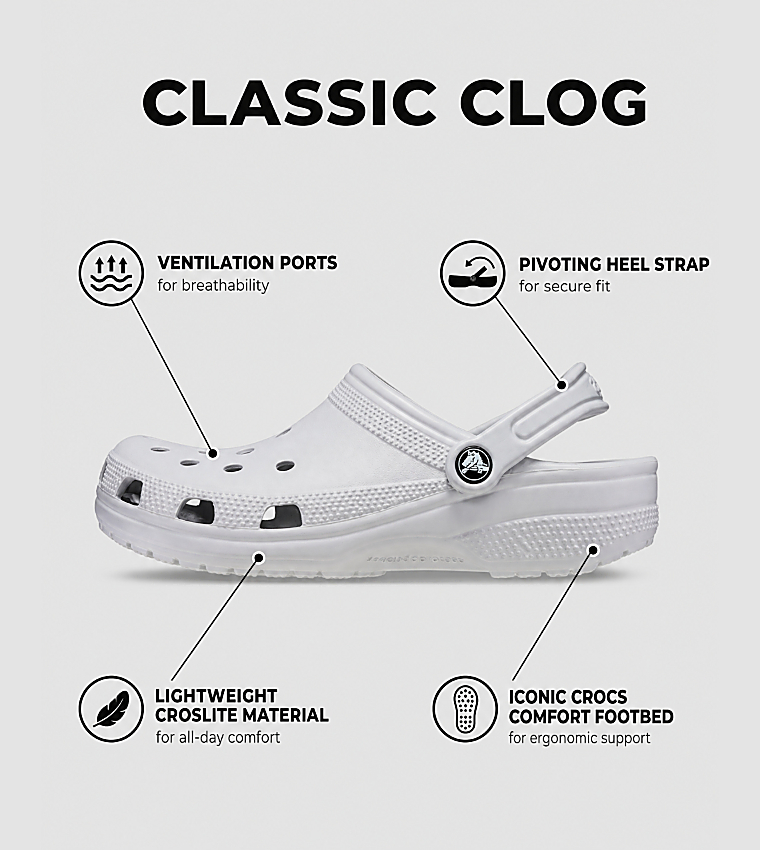 Crocs  Clogs - Grey clogs