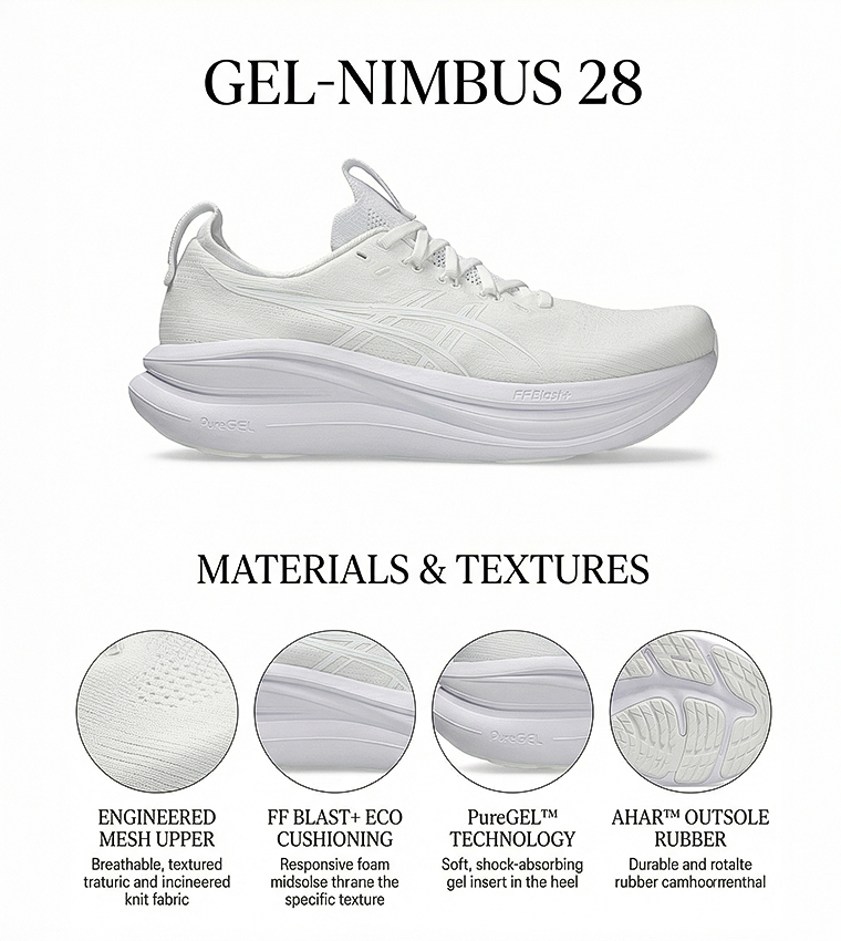 GEL-NIMBUS 28 Textured Running Shoes