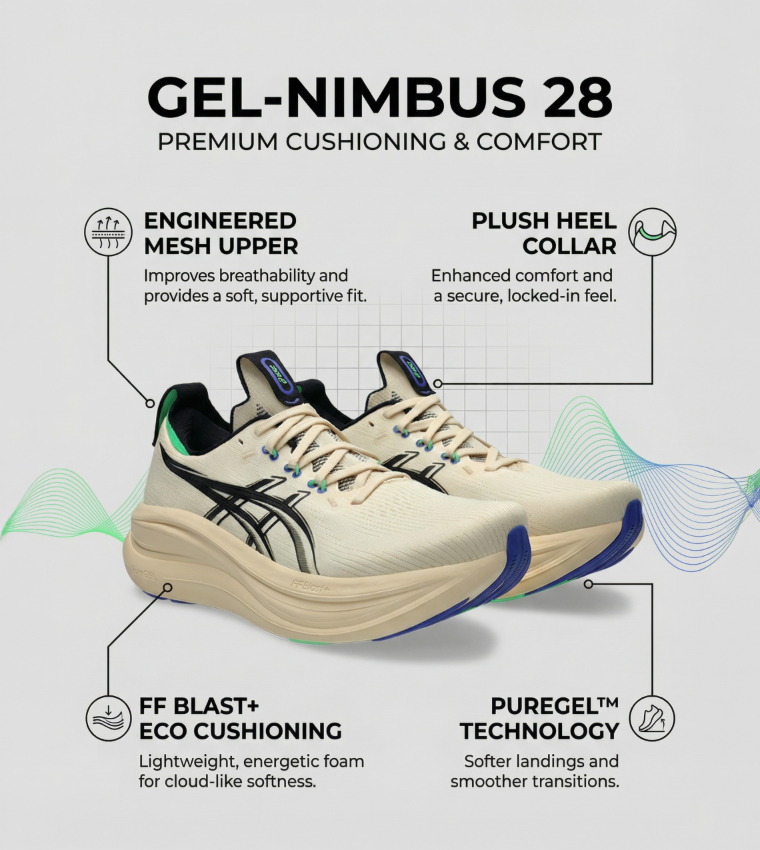 GEL-NIMBUS 28 Textured Running Shoes