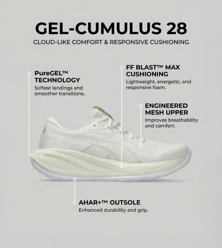 حذاء جري جل كومولوس 28 