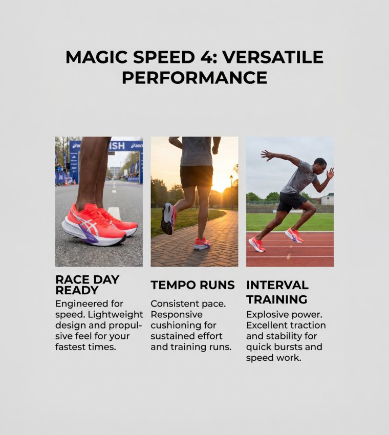 MAGIC SPEED 4 Lace Up Running Shoes