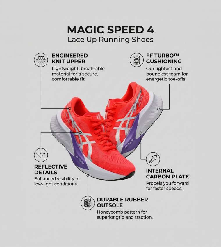 MAGIC SPEED 4 Lace Up Running Shoes
