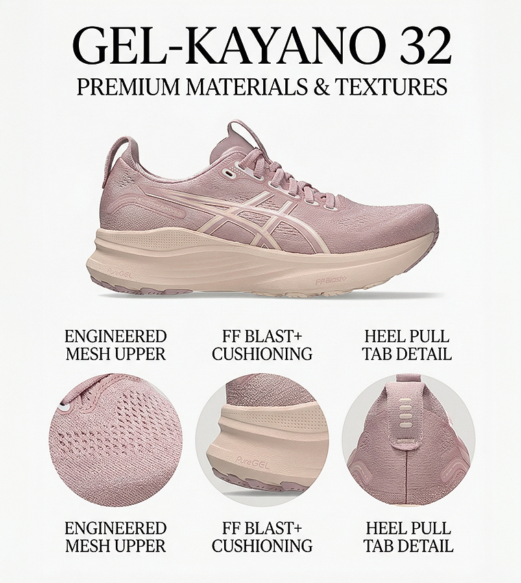 GEL-KAYANO 32 Textured Running Shoes