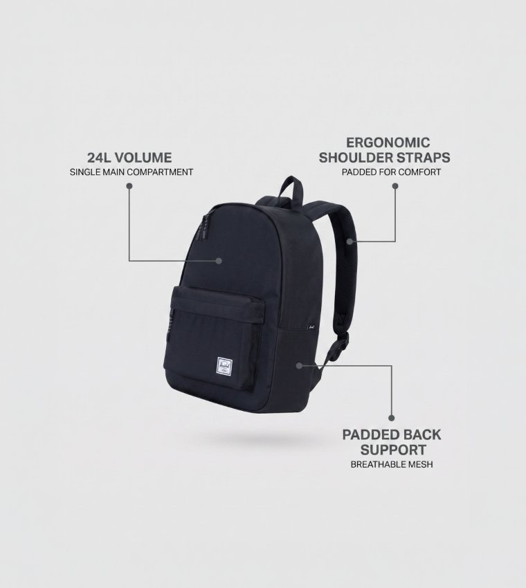 Solid Logo Detail Backpack