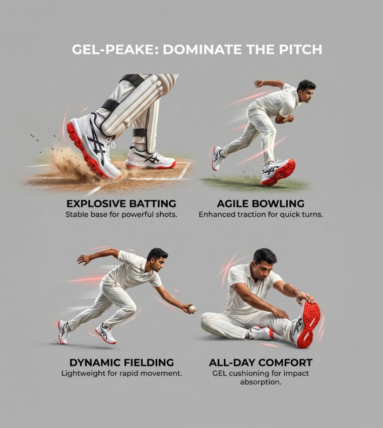 GEL-PEAKE 3 Lace Up Cricket Shoes