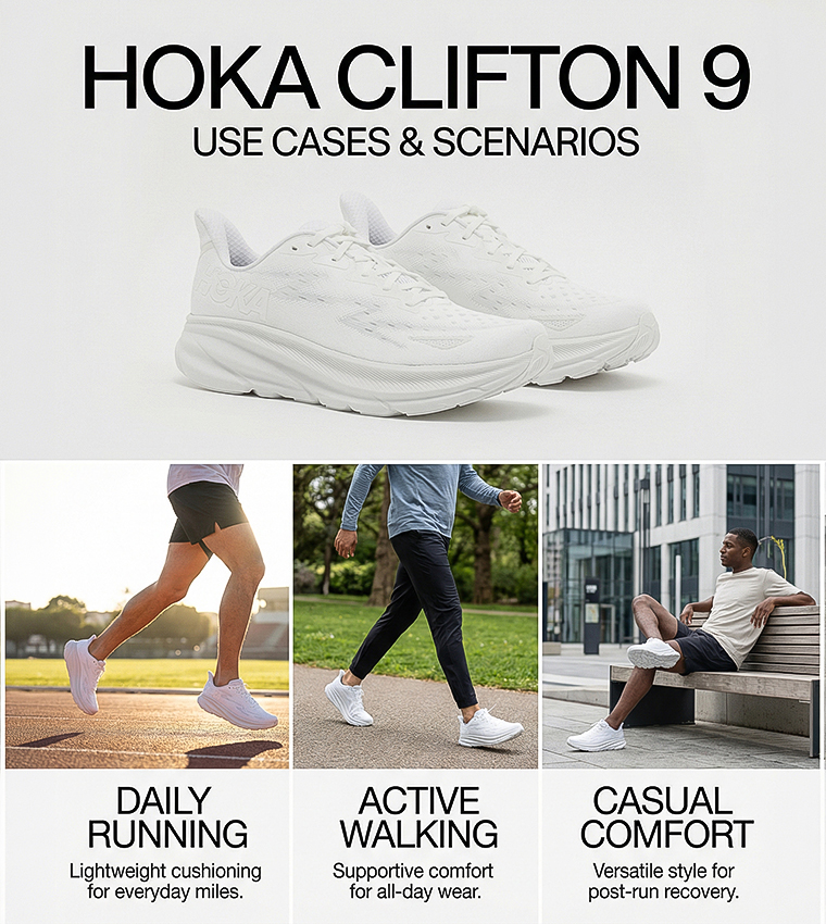 Clifton 9 Lace Up Running shoes