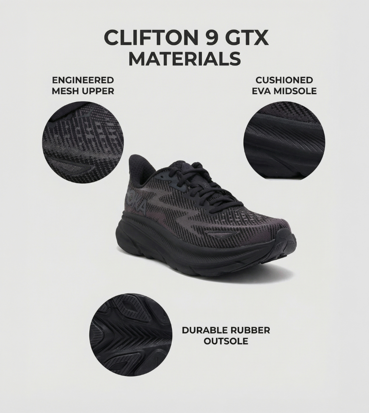 Clifton 9 Lace Up Running Shoes