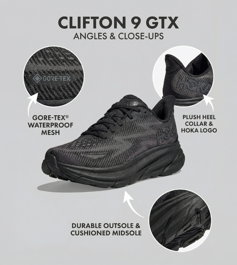 Clifton 9 Lace Up Running Shoes