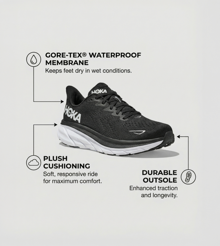 Clifton 9 Lace Up Running Shoes