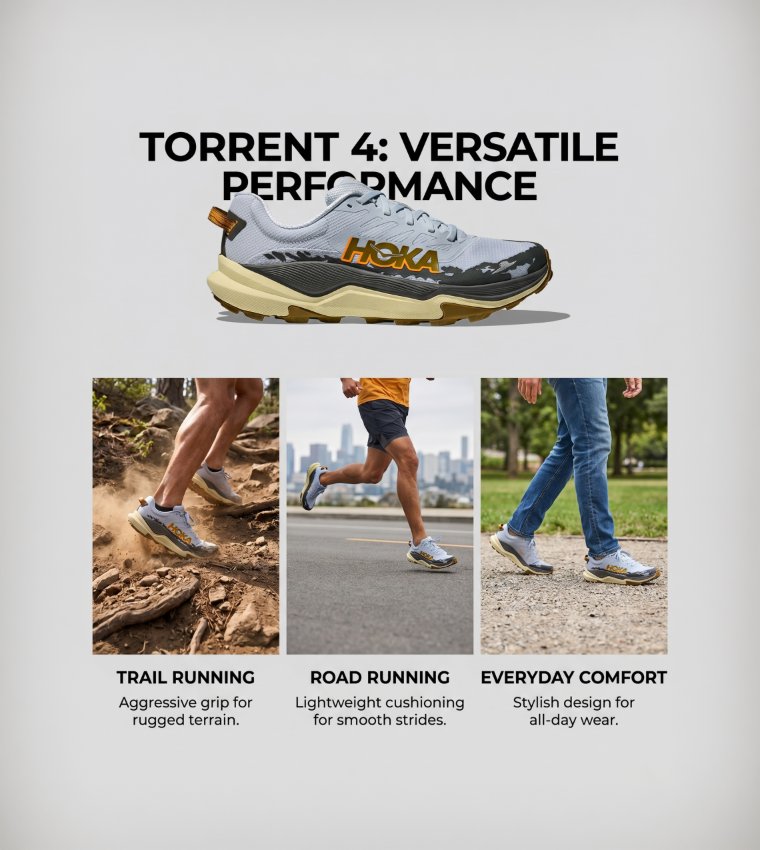 TORRENT 4 Textured Running Shoes